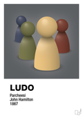 plakat: ludobrikker - graphic charcoal-Brætspil-A1two3