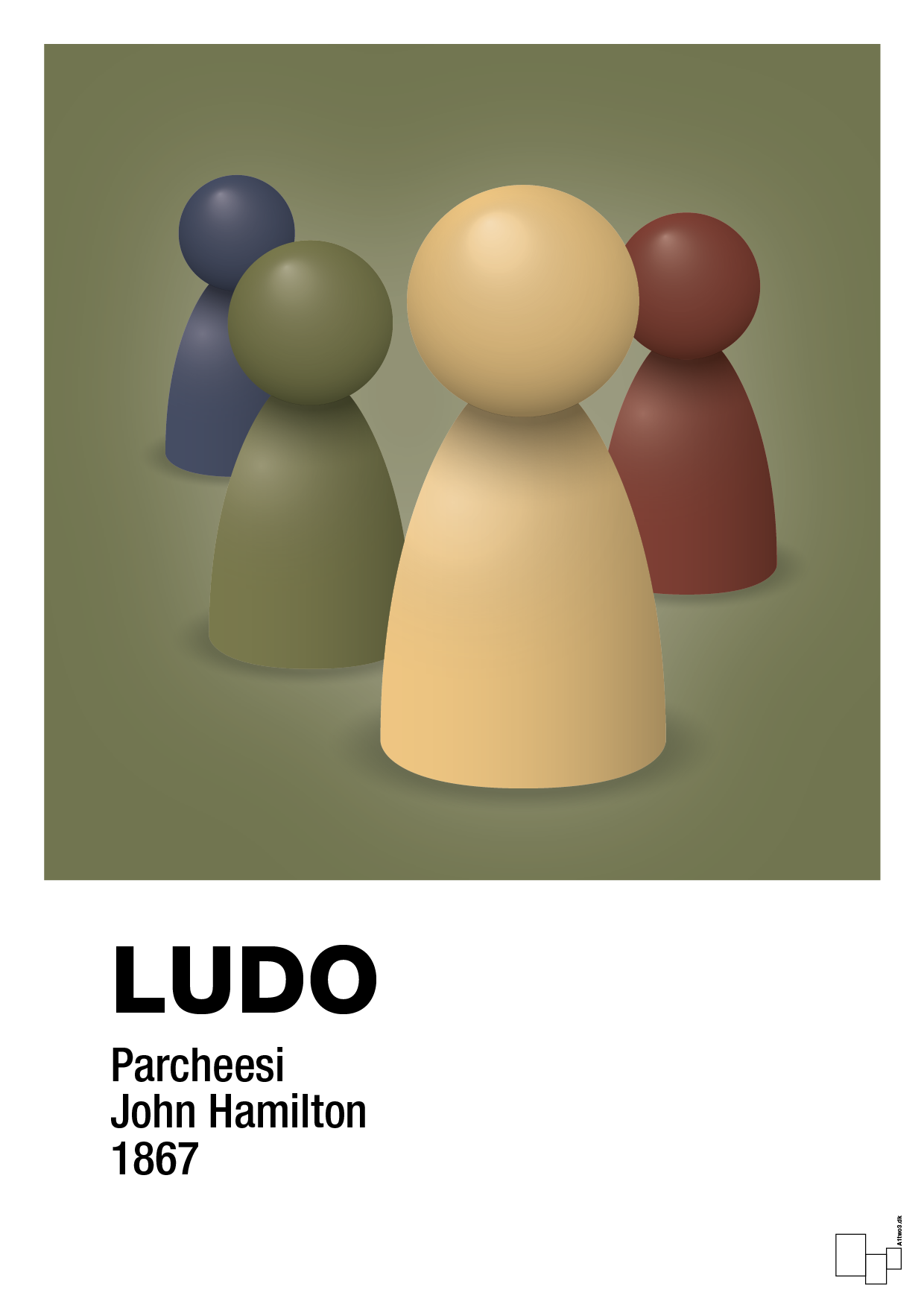 plakat: ludobrikker - secret meadow-Brætspil-A1two3