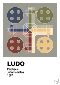 plakat: ludo spilleplade