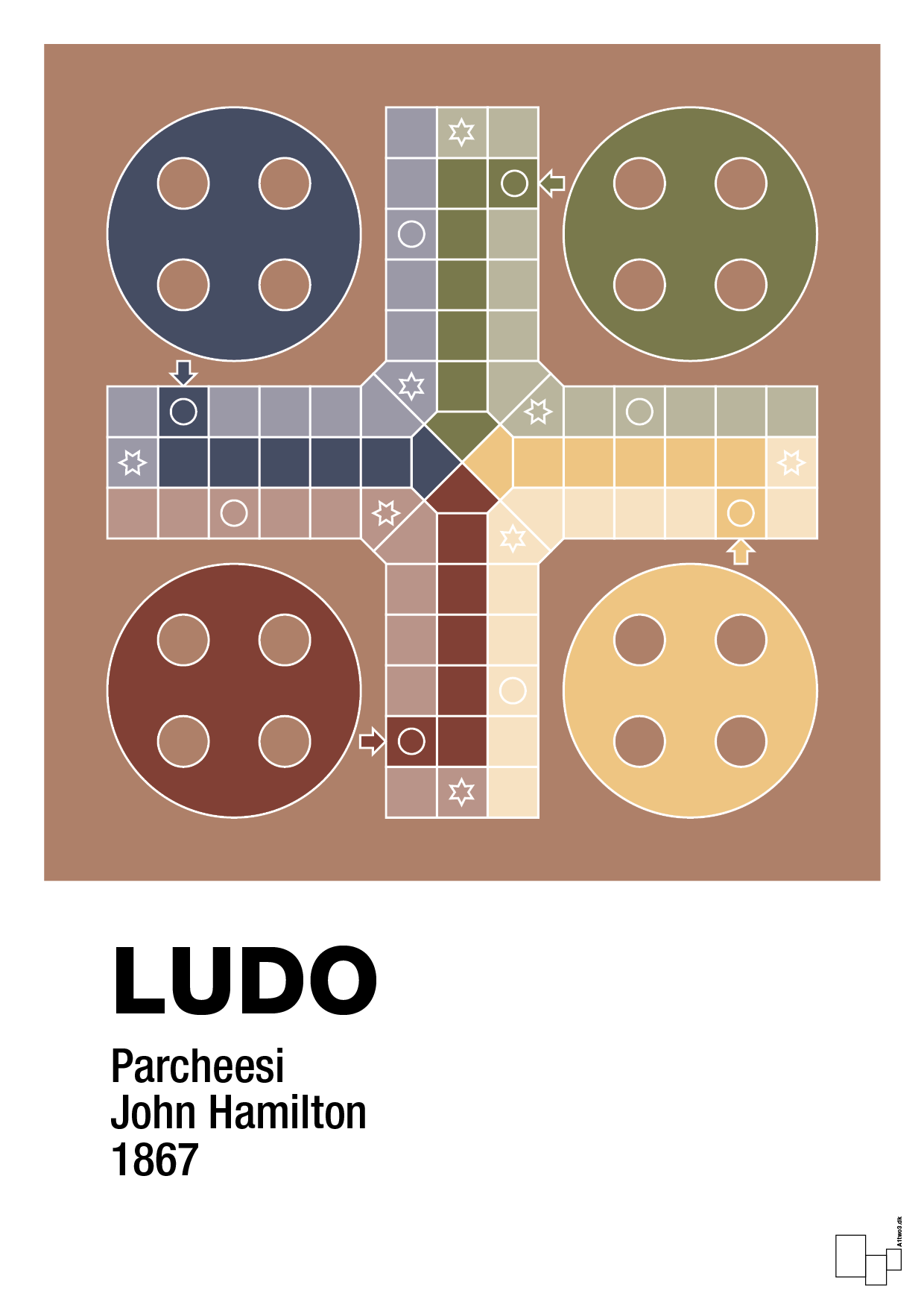 plakat: ludo spilleplade - cider spice-Brætspil-A1two3