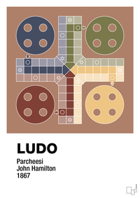 plakat: ludo spilleplade