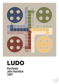 plakat: ludo spilleplade - creamy mushroom-Brætspil-A1two3