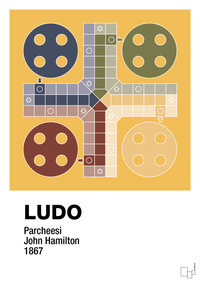 plakat: ludo spilleplade