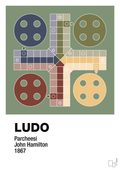 plakat: ludo spilleplade - jade-Brætspil-A1two3
