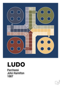 plakat: ludo spilleplade - lapis blue-Brætspil-A1two3