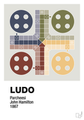 plakat: ludo spilleplade - painters white-Brætspil-A1two3