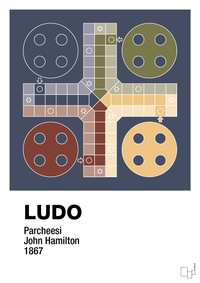 plakat: ludo spilleplade