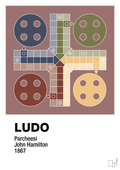 plakat: ludo spilleplade - plum-Brætspil-A1two3