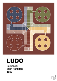 plakat: ludo spilleplade