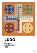 plakat: ludo spilleplade - rumba orange-Brætspil-A1two3