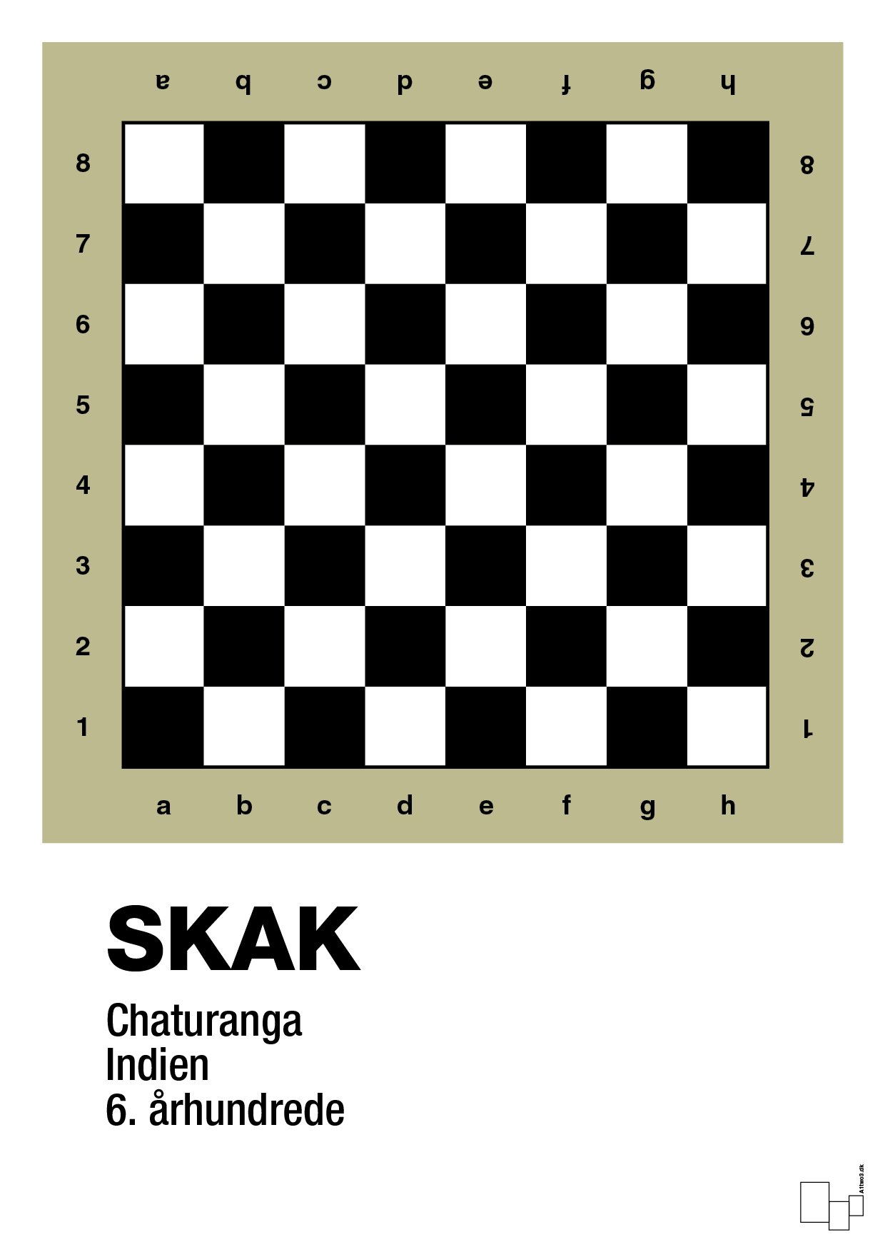 plakat: skak spilleplade - back to nature-Brætspil-A1two3
