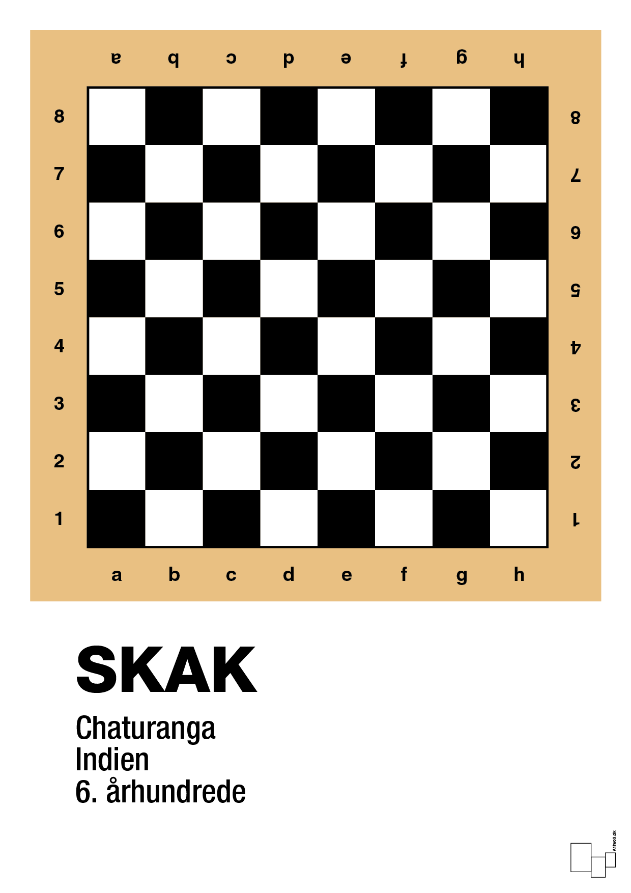 plakat: skak spilleplade - charismatic-Brætspil-A1two3