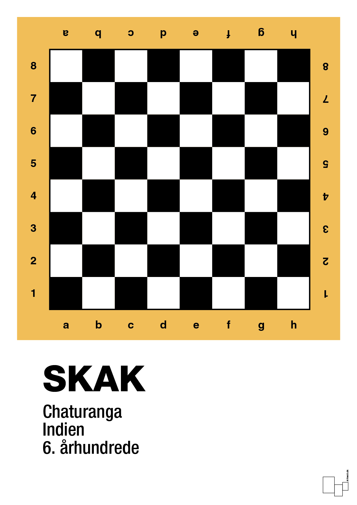 plakat: skak spilleplade - honeycomb-Brætspil-A1two3