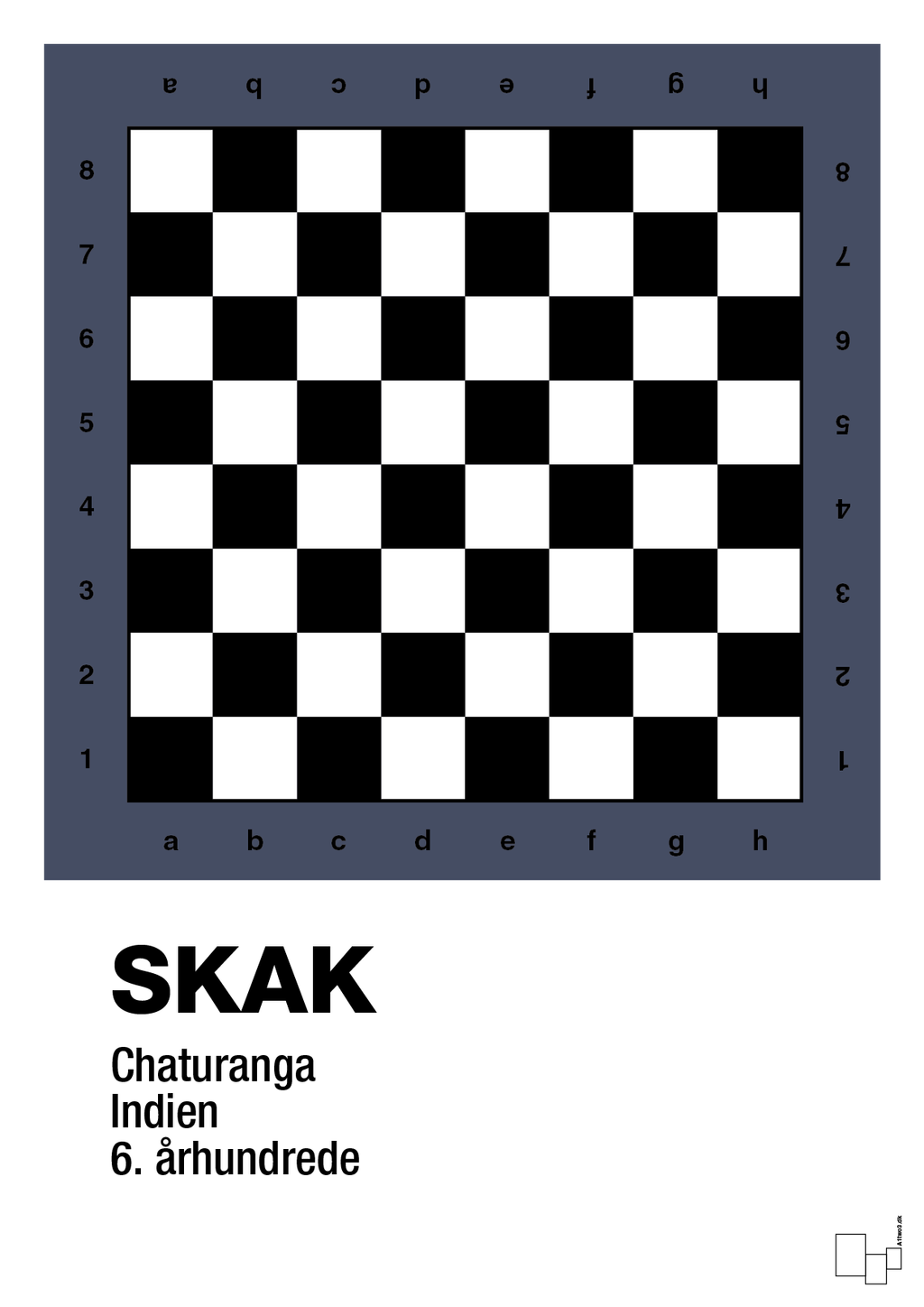 Skak spilleplade - petrol-Brætspil-A1two3