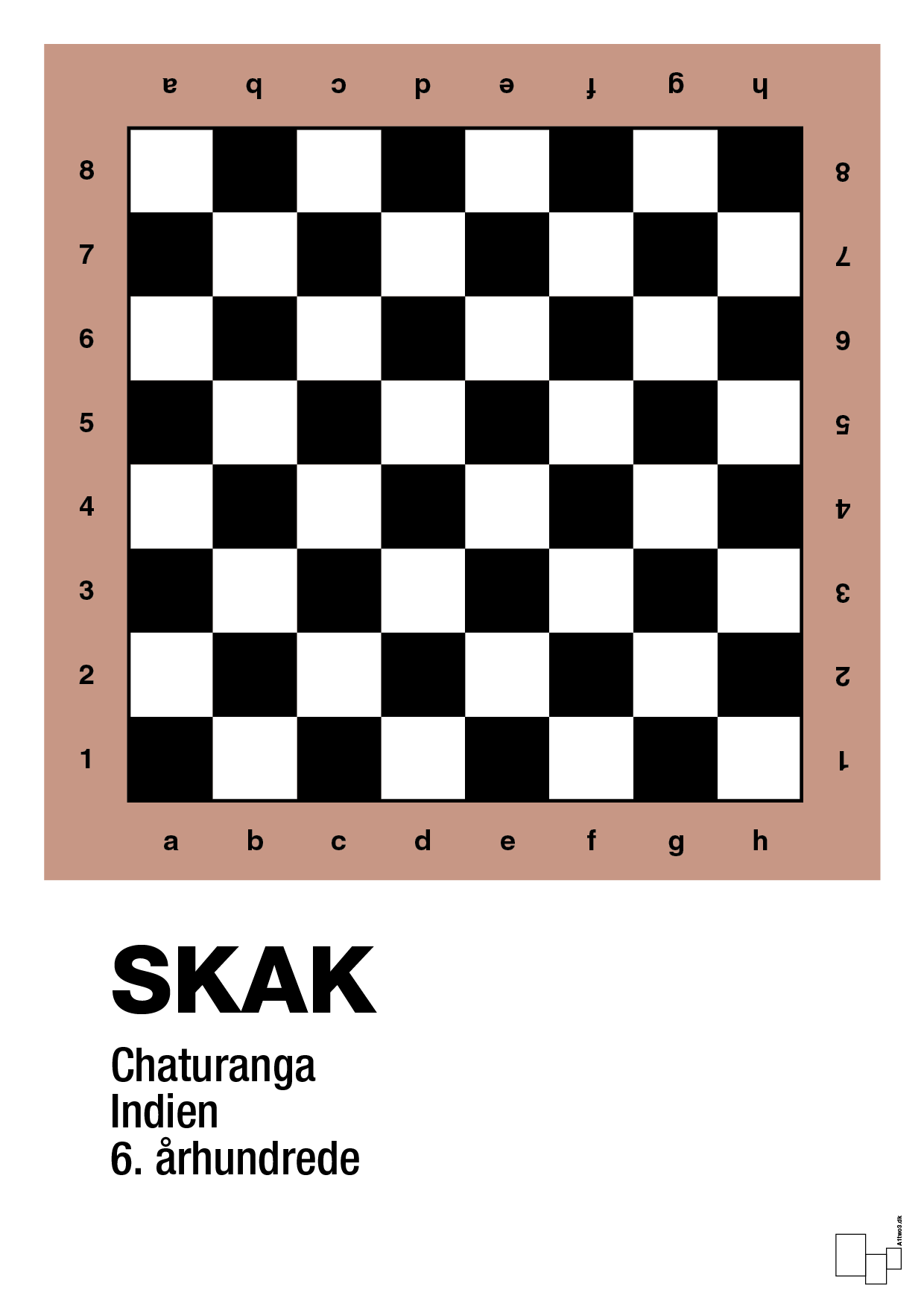 plakat: skak spilleplade - powder-Brætspil-A1two3