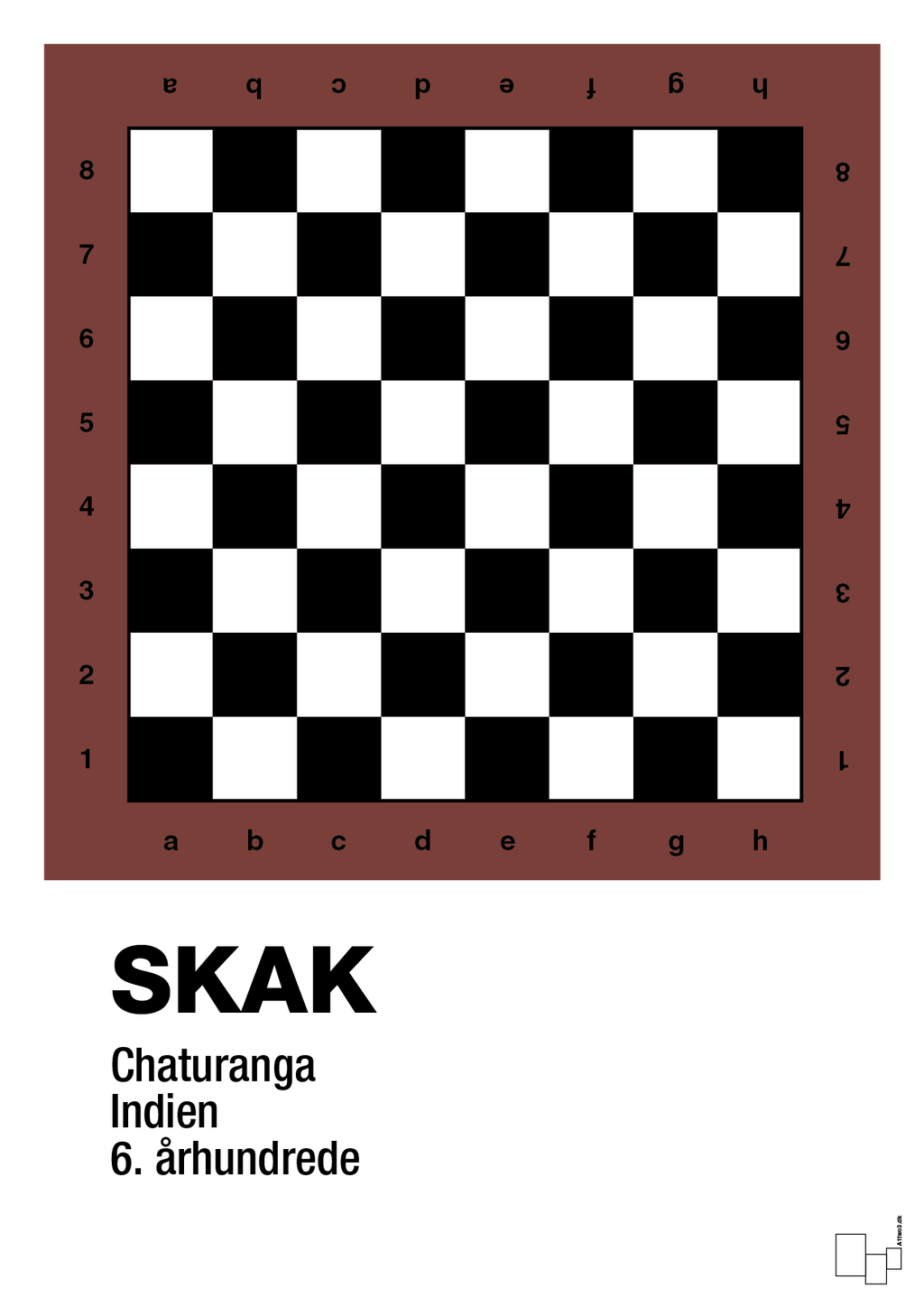 plakat: skak spilleplade - red pepper-Brætspil-A1two3