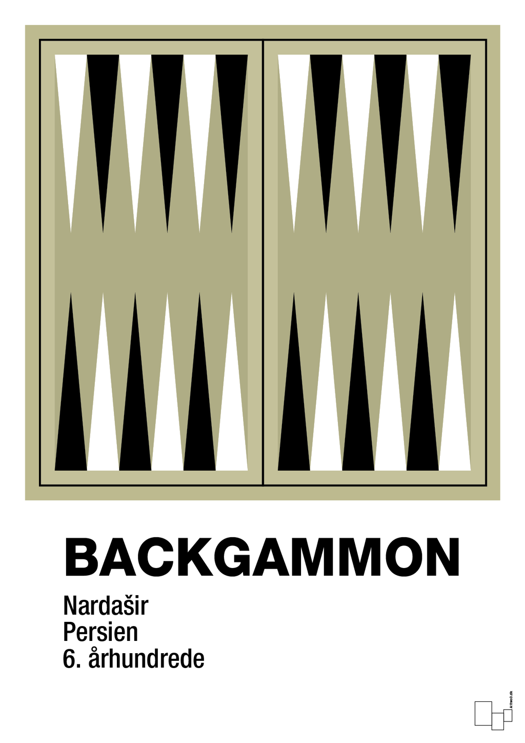 plakat: backgammon spilleplade - back to nature-Brætspil-A1two3