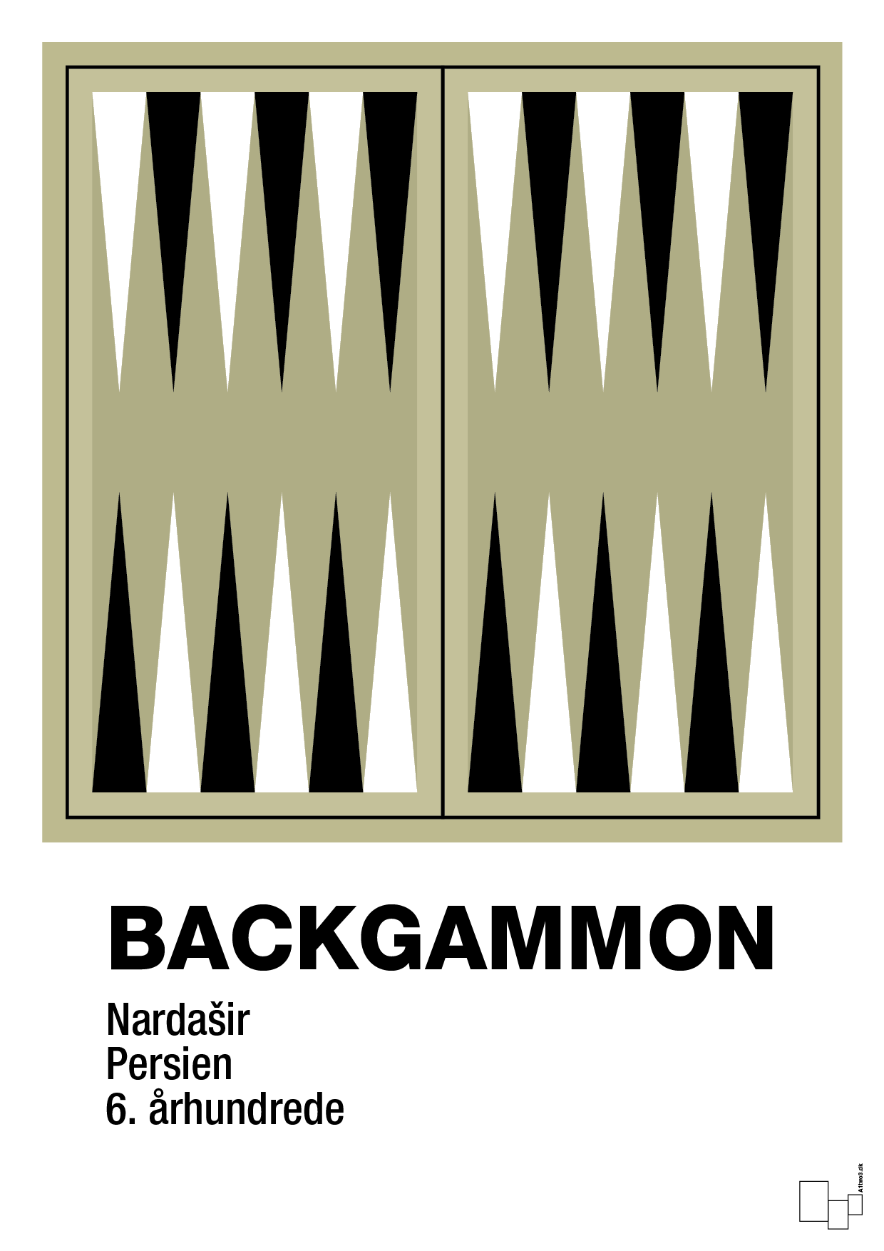 plakat: backgammon spilleplade - back to nature-Brætspil-A1two3