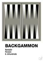 plakat: backgammon spilleplade - battleship gray-Brætspil-A1two3
