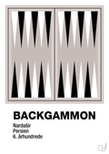 plakat: backgammon spilleplade - broken beige-Brætspil-A1two3