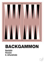 plakat: backgammon spilleplade - bubble shell-Brætspil-A1two3