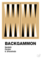 plakat: backgammon spilleplade - charismatic-Brætspil-A1two3