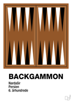 plakat: backgammon spilleplade - cognac-Brætspil-A1two3