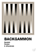plakat: backgammon spilleplade - creamy mushroom-Brætspil-A1two3