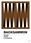 plakat: backgammon spilleplade - dark brown-Brætspil-A1two3