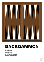 plakat: backgammon spilleplade - dark brown-Brætspil-A1two3