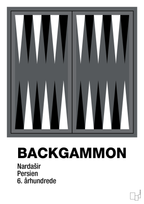 plakat: backgammon spilleplade - graphic charcoal-Brætspil-A1two3
