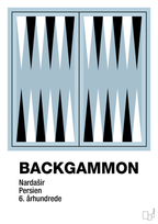 plakat: backgammon spilleplade - heavenly blue-Brætspil-A1two3