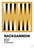 plakat: backgammon spilleplade - honeycomb-Brætspil-A1two3