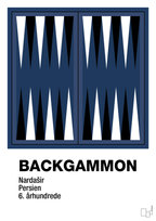 plakat: backgammon spilleplade - lapis blue-Brætspil-A1two3