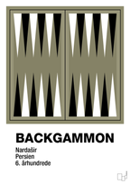 plakat: backgammon spilleplade - misty forrest-Brætspil-A1two3