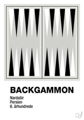 plakat: backgammon spilleplade - painters white-Brætspil-A1two3