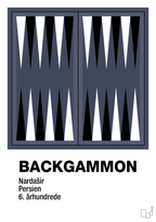 Backgammon spilleplade - petrol-Brætspil-A1two3