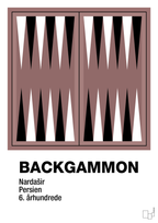 plakat: backgammon spilleplade - plum-Brætspil-A1two3
