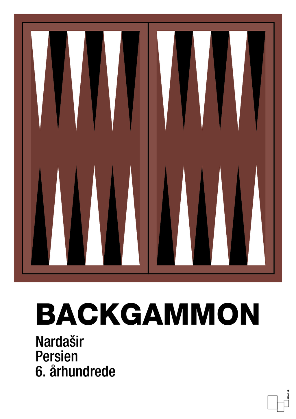 plakat: backgammon spilleplade - red pepper-Brætspil-A1two3
