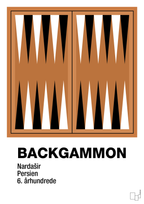 plakat: backgammon spilleplade - rumba orange-Brætspil-A1two3