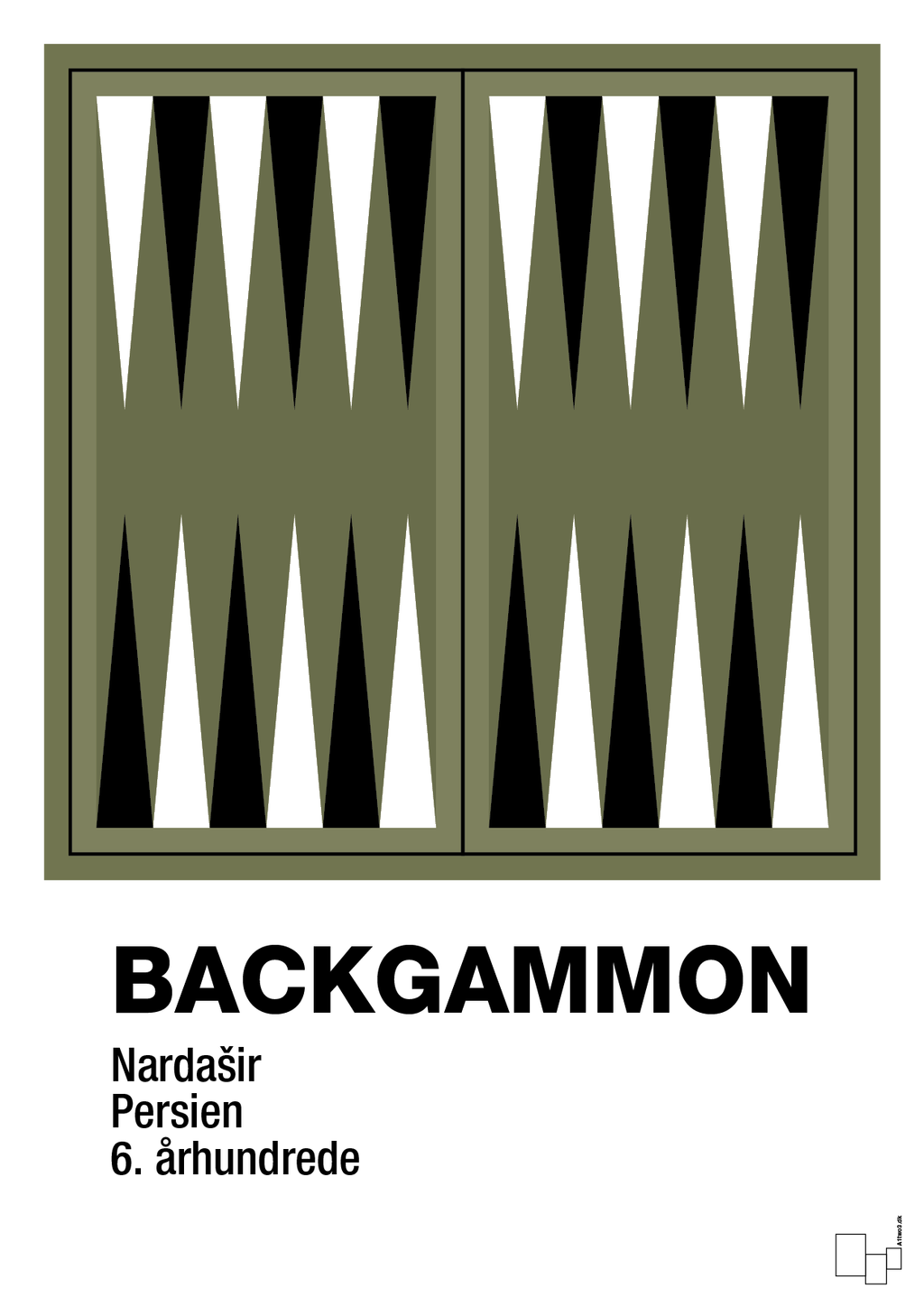 plakat: backgammon spilleplade - secret meadow-Brætspil-A1two3