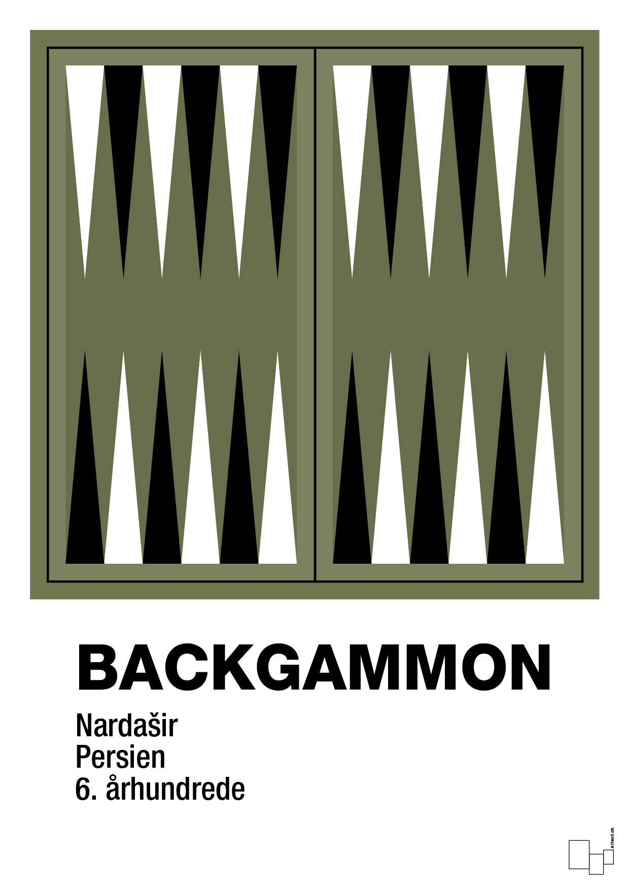 plakat: backgammon spilleplade - secret meadow-Brætspil-A1two3