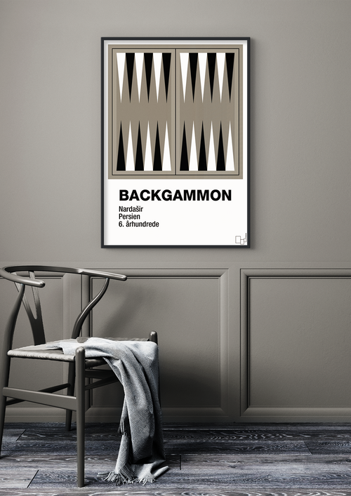 Backgammon spilleplade - petrol-Brætspil-A1two3