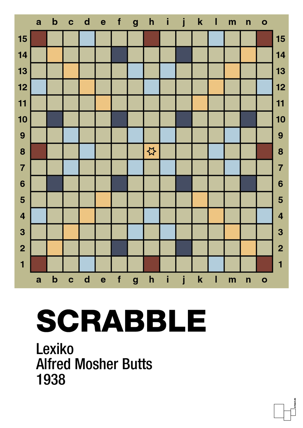 plakat: scrabble spilleplade - back to nature-Brætspil-A1two3