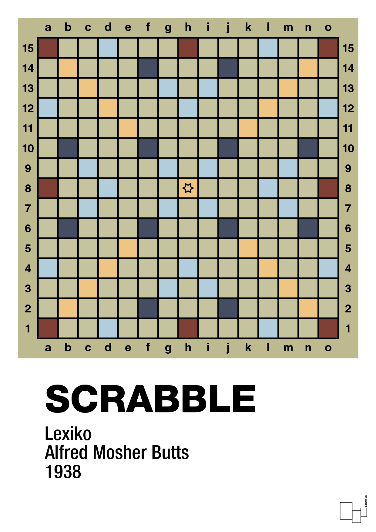 plakat: scrabble spilleplade - back to nature-Brætspil-A1two3