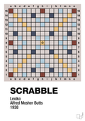 plakat: scrabble spilleplade - broken beige-Brætspil-A1two3