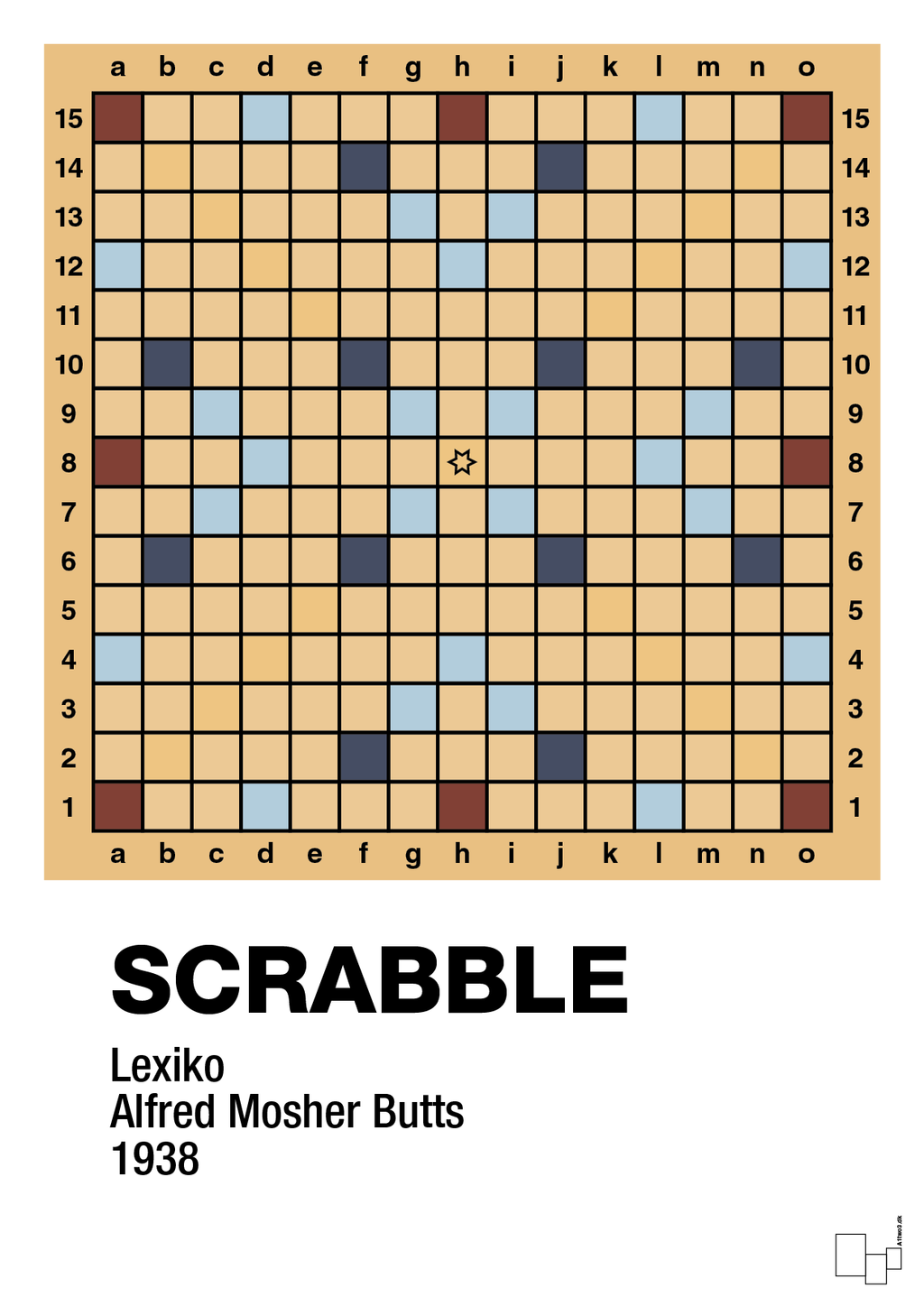 plakat: scrabble spilleplade - charismatic-Brætspil-A1two3