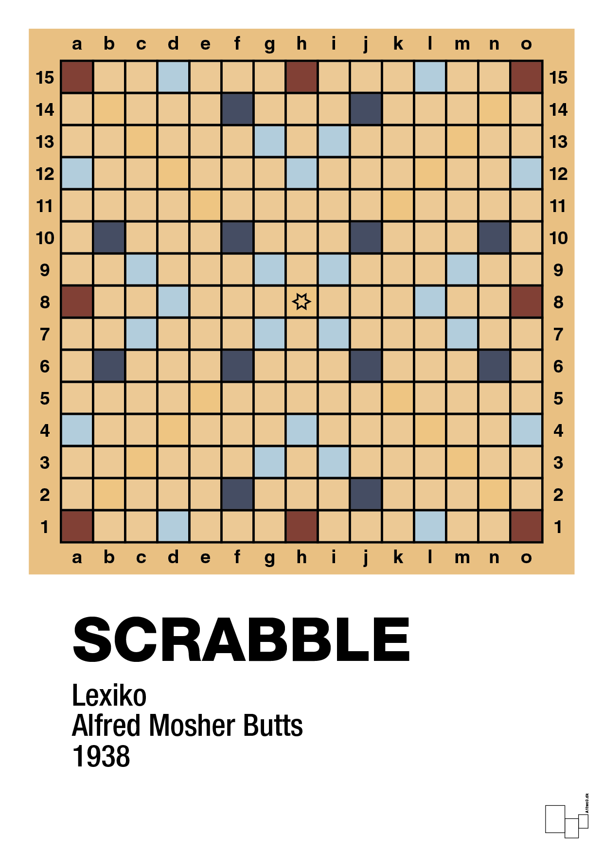 plakat: scrabble spilleplade - charismatic-Brætspil-A1two3
