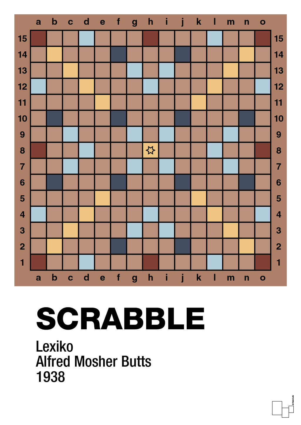 plakat: scrabble spilleplade - cider spice-Brætspil-A1two3