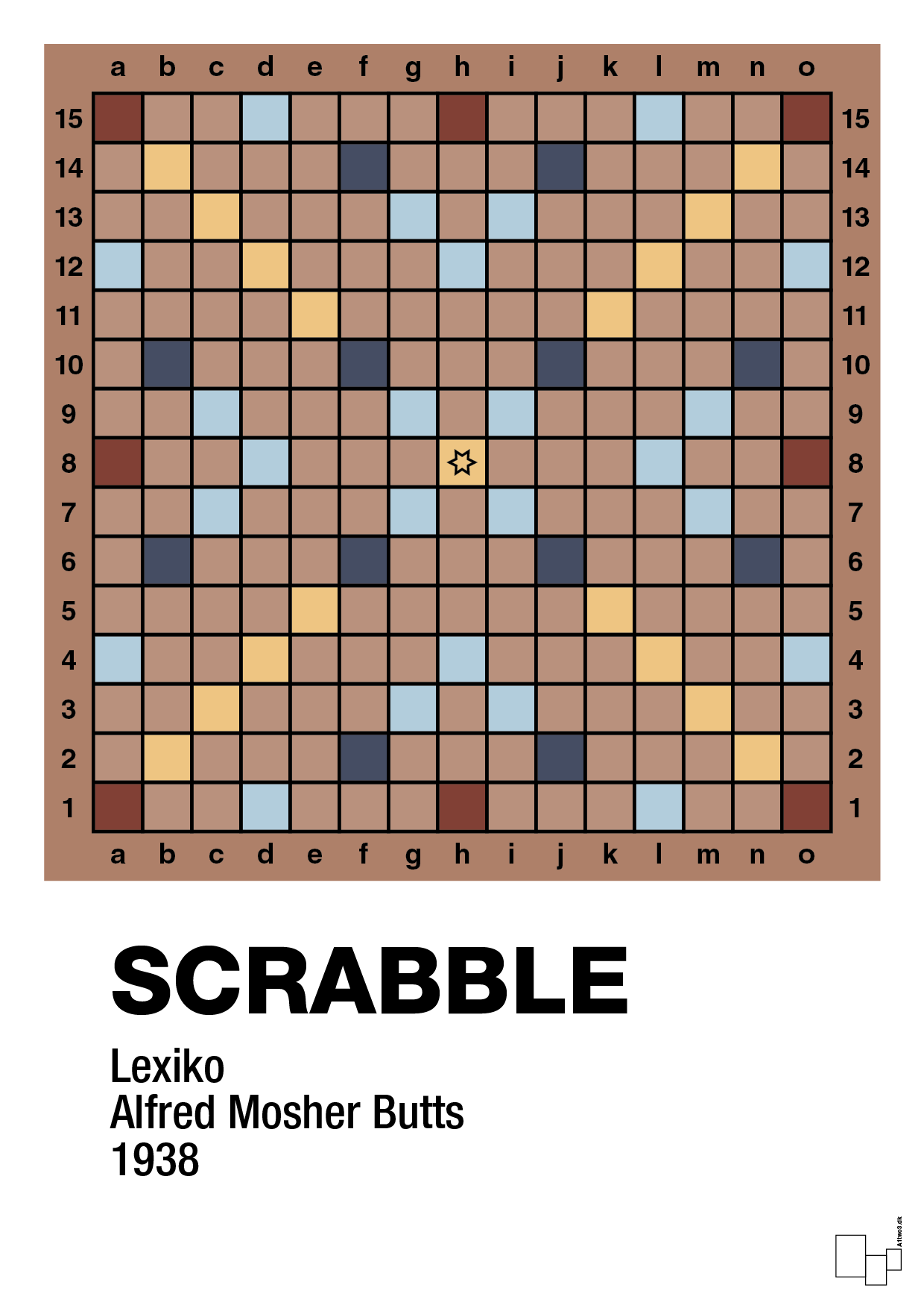 plakat: scrabble spilleplade - cider spice-Brætspil-A1two3